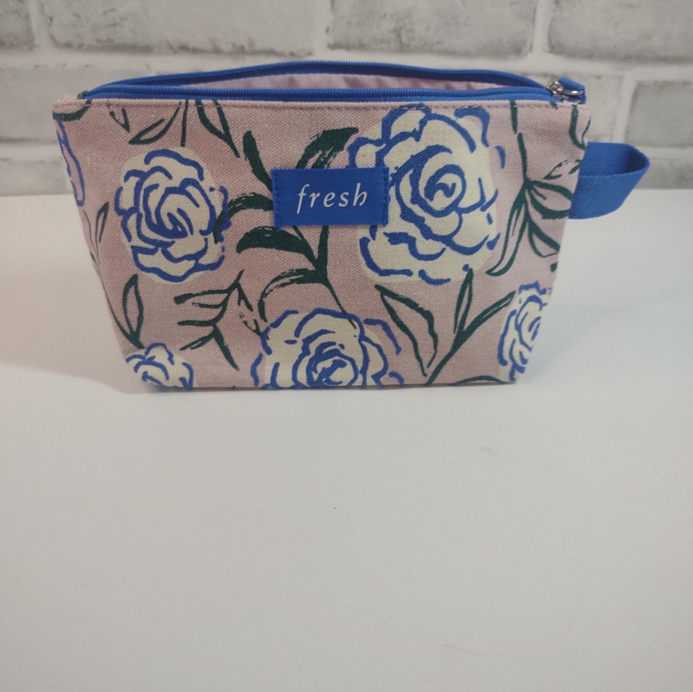 Fresh Pink and Blue Floral Cosmetic Bags - Picture 7 of 7
